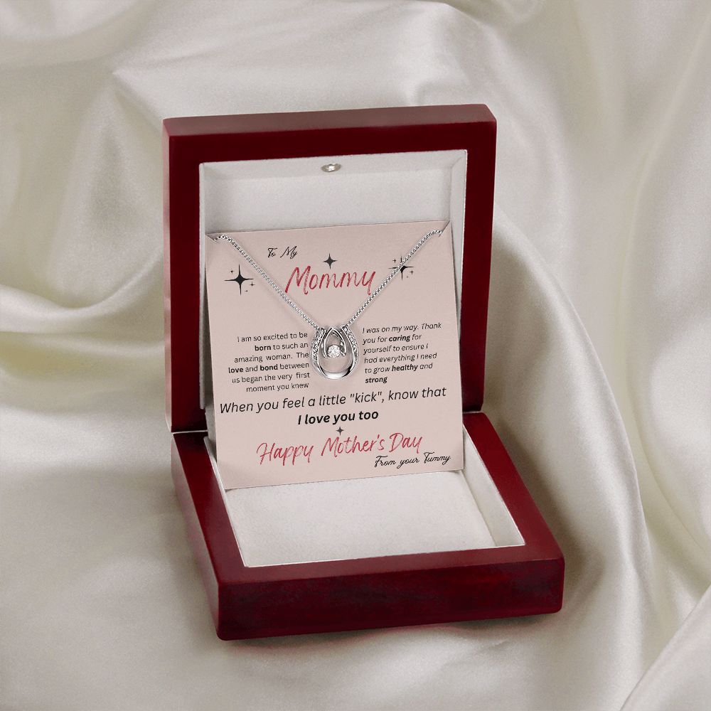To My Mommy - Thank You for Growing Me - From Your Belly - Love Necklace
