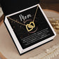 To My Mom - Thanks for Making a Happy Home - Interlocking Hearts Necklace