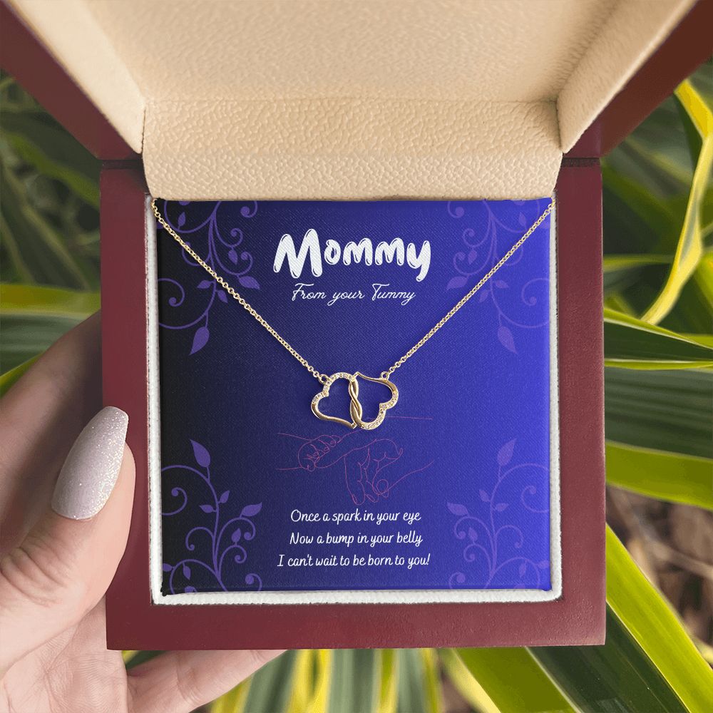 To My Mommy - From Your Tummy - Can't Wait to be Born - Everlasting Love Necklace