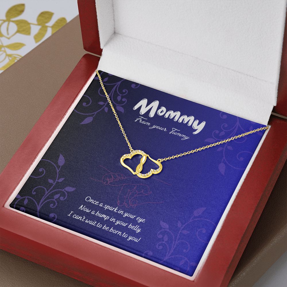 To My Mommy - From Your Tummy - Can't Wait to be Born - Everlasting Love Necklace