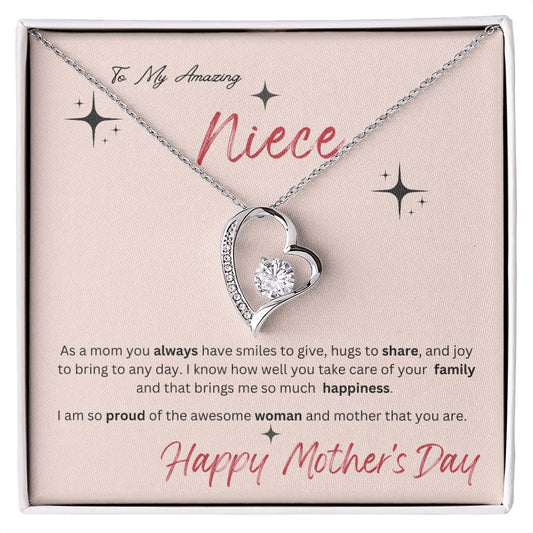 To My Amazing Niece - So Proud of You - Forever Love Necklace